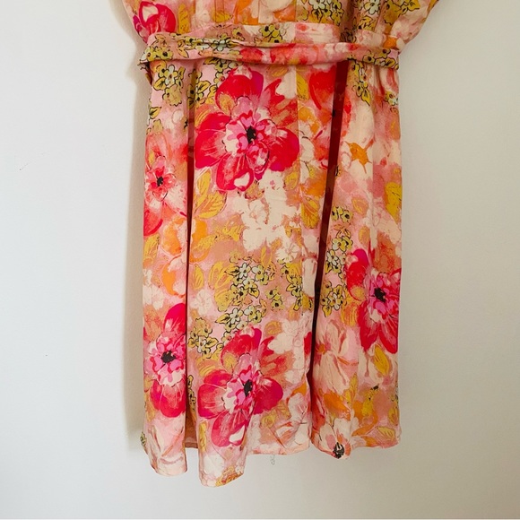 FREE PEOPLE Freddy Tie Waist Mini Dress in Fruit Punch Combo Size XL - Picture 10 of 16